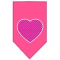 Unconditional Love Pink Swiss Dot Heart Screen Print Bandana Bright Pink Large UN797467